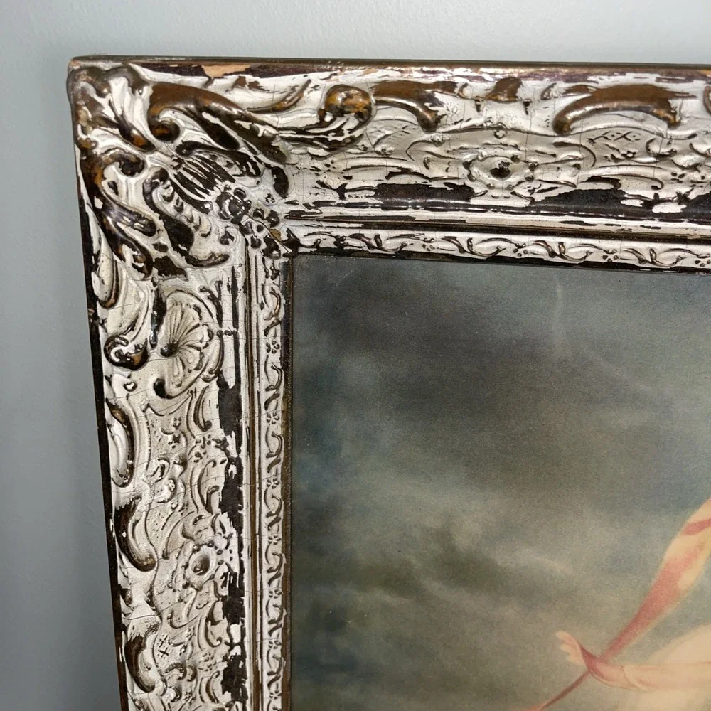 Vintage Pinkie Framed Print Wood Frame 1979 Beautiful 20 X 24‎